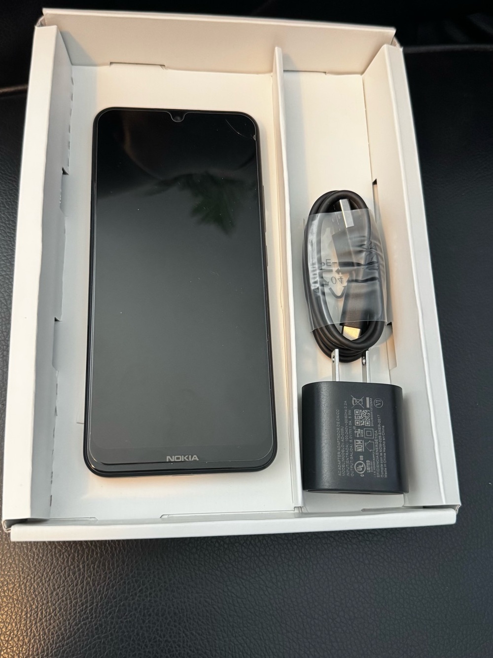 Nokia Black Smartphone with Black Charger and Cable C110 32GB